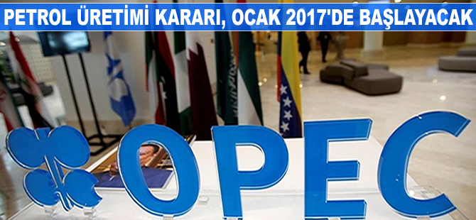 OPEC: Petrol üretimindeki kısıtlamalar ocakta başlayacak