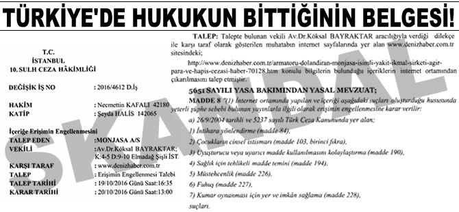 MONJASA AS'nin dolandırıcılık haberi, 10. Sulh Ceza Hakimliği'nde "Çocuk Cinsel İstismarına" sokuldu