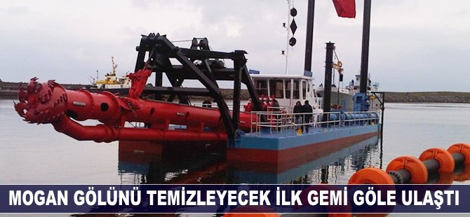 Mogan Gölü temizlik projesinin ilk gemisi Gölbaşı'na ulaştı