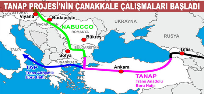 Azeri gazını taşıyacak TANAP Projesi'nin Çanakkale etabı başladı