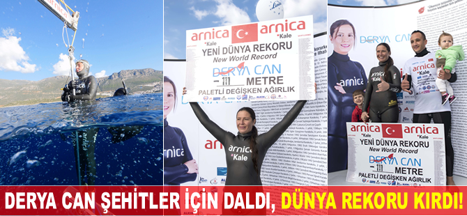 Derya Can, Paletli Değişken Ağırlık dalında 111 metreye dalarak yeni bir dünya rekoru kırdı