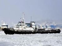 Tuna Nehri'nde mahsur kalan gemilere gıda yardımı yapıldı