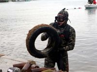 Bodrum'da dalgıçlar deniz dibinden atık topladı