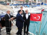 Antalya'da yabancı bayraklı yata Türk bayrağı çekildi