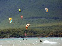 Gökova Körfezi'nde rüzgar sörfü keyfi yaşandı
