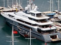 Rus iş adamı  Deripaska'nın yatı Muğla'nın Fethiye ilçesine yanaştı