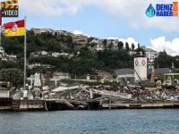 Galatasaray Adası'nda kaçak bölümler yıkıldı