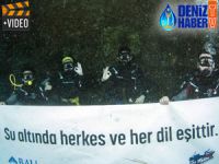 BAU öğrencilerinden sualtında anlamlı mesaj