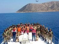 Sahil Güvenlik Akdeniz Bölge Komutanlığı, Dana Adası’na operasyon düzenledi