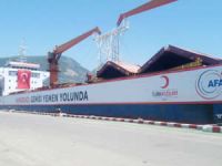 "Umudu Ol" gemisi Yemen için gıda sevkiyatına başladı
