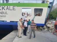 İskeleye çarpan “Çanakkale” feribotu onarım için Tuzla Tersanesi'ne gönderildi