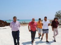 Erdemli’de sahil çalışmaları denetlendi
