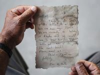 Rodos'tan denize bırakılan mektup Gazze sahiline ulaştı