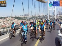 FSM Köprüsü'nde binlerce bisikletli pedal çevirdi