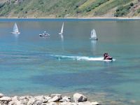 Nemrut'ta Krater Gölü'ne yelkenliyle açılıyorlar