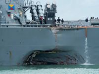 Nakliye sırasında USS John McCain’in gövdesinde çatlak meydana geldi