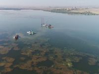 Mogan Gölü'nde temizlik çalışmaları sürüyor