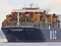 'MSC IRENE' isimli kuru yük gemisi Çanakkale Boğazı’ndan geçti