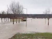 Ergene Nehri'nin debisi yükseldi, tarım arazileri suyla kaplandı