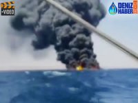 Somali açıklarında bir gemi alev aldı