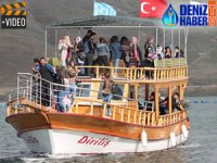 Demirözü Barajı'nda tekne turu yapılıyor