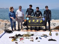 Gemlik sahilinde dip temizliği gerçekleştirildi