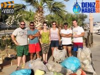 Ayvalık'ta gezi teknecileri çevre temizliği yaptı