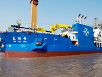 Asya'nın en büyük tarak gemisinin deneme seferleri yapıldı