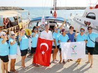 ‘Deniz Tutkusu Seyirde’ ekibi, Side’de mola verdi