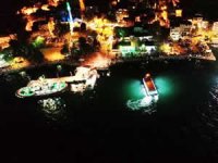 Kocaeli'de balıkçıların denize açılması havadan görüntülendi