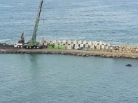 Cide Denizkonak Balıkçı Barınağı’nda çalışmalar hız kazandı
