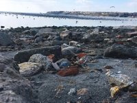 Silivri’de deniz suyu 25 metre çekildi