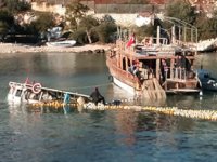 Mersin'de fırtına nedeniyle balıkçı teknesi battı