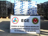 Aliağa Limanı’nda 500 bin paket kaçak sigara ele geçirildi