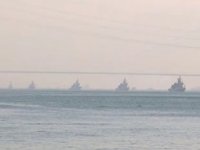 ‘Mavi Vatan Tatbikatı'ndan dönen gemiler İstanbul Boğazı’ndan geçti