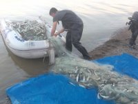 350 metre misina ağı ile 300 kilo balık ele geçirildi