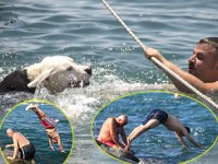 Sıcaktan bunalan İstanbullular, Boğaz'da serinledi