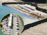 Taşköprü'de inşa edilen kadınlar plajı açıldı