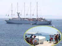 'Club Med 2' isimli yolcu gemisi Didim açıklarına demir attı