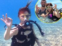 Antalya’da otizmli çocuk anneleri, tüplü dalış yaptı