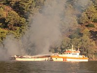 Fethiye'de 'Medsum' isimli gulette yangın çıktı: 1 ölü, 4 yaralı...