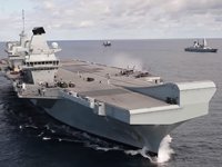 F-35’ler, ilk kez HMS Queen Elizabeth uçak gemisine iniş yaptı