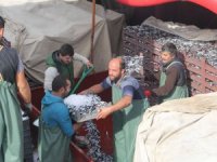 Balıkçı tekneleri hamsi dolu ambarlarla limana dönüyor