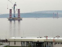 1915 Çanakkale Köprüsü, su üstünde yükseliyor