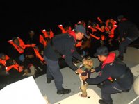 Ayvalık'ta 143 düzensiz göçmen yakalandı