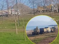 Deniz kenarındaki kumlar göz göre göre taşınıyor