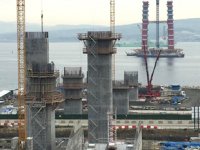 1915 Çanakkale Köprüsü’nün ayakları 100 metre yüksekliğe ulaştı