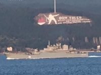 Rus savaş gemisi Çanakkale Boğazı'ndan geçti