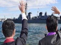 Japon savaş gemisi, Orta Doğu'ya doğru yola çıktı