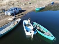 Beyşehir Gölü'nde ‘şok’la yasa dışı balık avcılığına dronelu takip
